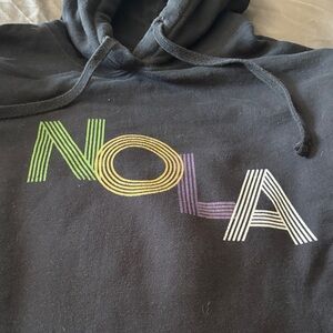 Port and Company Black Hoodie with NOLA Graphic